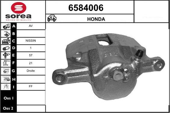 STARTCAR 6584006 - Étrier de frein cwaw.fr