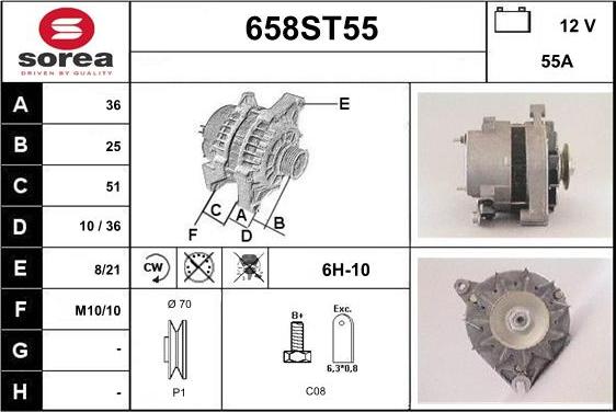 STARTCAR 658ST55 - Alternateur cwaw.fr