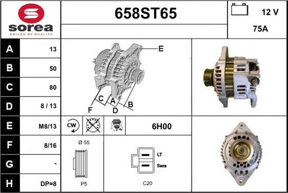 STARTCAR 658ST65 - Alternateur cwaw.fr