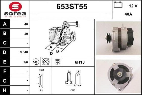 STARTCAR 653ST55 - Alternateur cwaw.fr