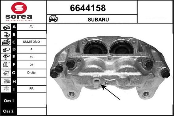 STARTCAR 6644158 - Étrier de frein cwaw.fr