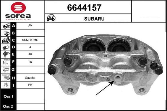 STARTCAR 6644157 - Étrier de frein cwaw.fr