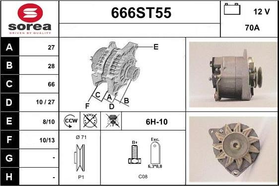 STARTCAR 666ST55 - Alternateur cwaw.fr