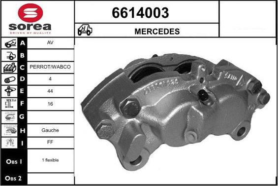 STARTCAR 6614003 - Étrier de frein cwaw.fr