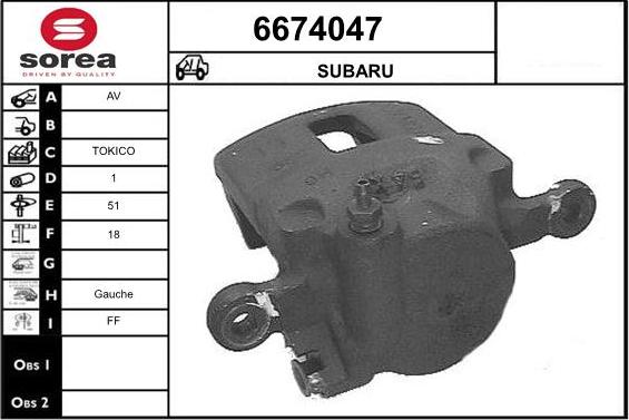 STARTCAR 6674047 - Étrier de frein cwaw.fr