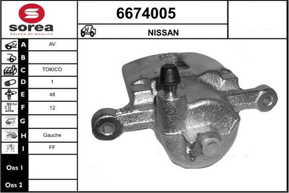 STARTCAR 6674005 - Étrier de frein cwaw.fr