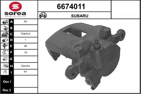 STARTCAR 6674011 - Étrier de frein cwaw.fr