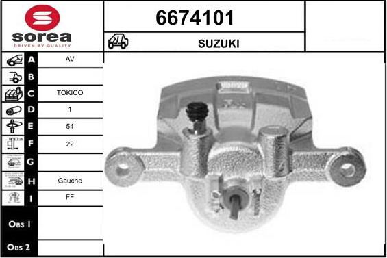 STARTCAR 6674101 - Étrier de frein cwaw.fr