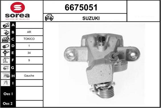 STARTCAR 6675051 - Étrier de frein cwaw.fr