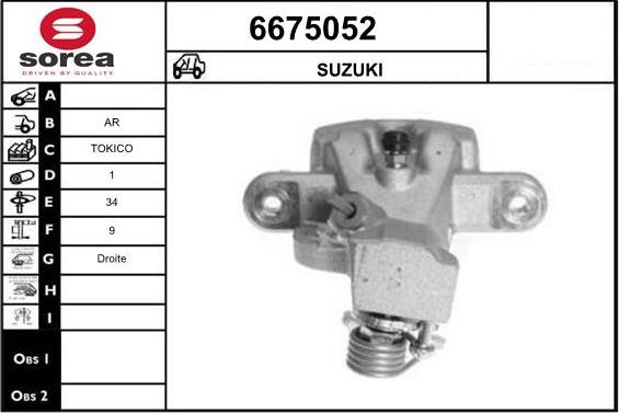 STARTCAR 6675052 - Étrier de frein cwaw.fr