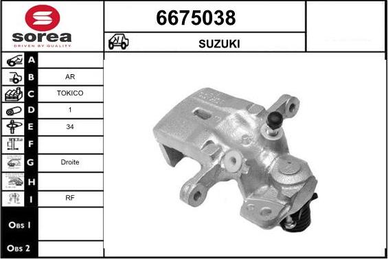 STARTCAR 6675038 - Étrier de frein cwaw.fr