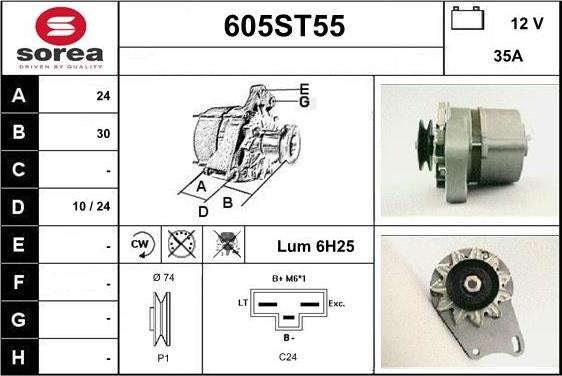 STARTCAR 605ST55 - Alternateur cwaw.fr