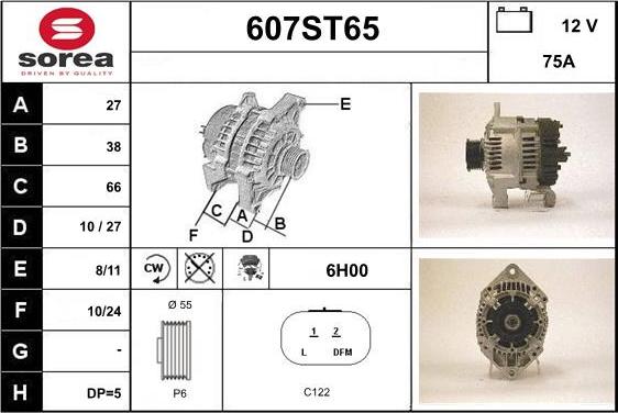 STARTCAR 607ST65 - Alternateur cwaw.fr