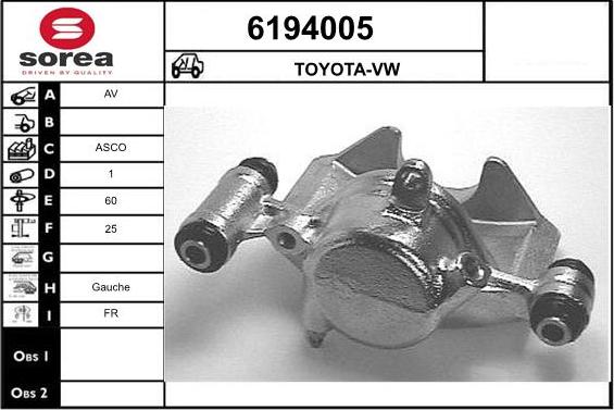 STARTCAR 6194005 - Étrier de frein cwaw.fr