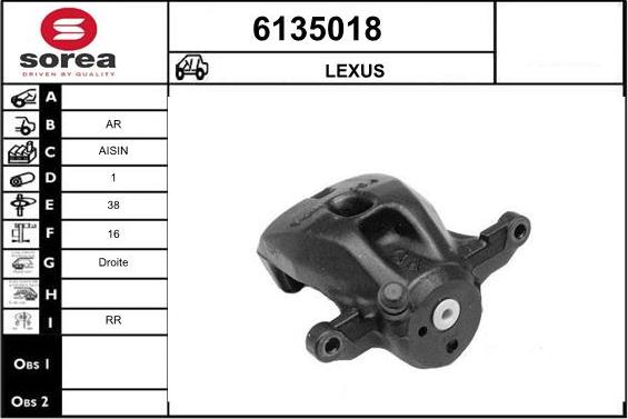 STARTCAR 6135018 - Étrier de frein cwaw.fr