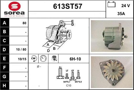 STARTCAR 613ST57 - Alternateur cwaw.fr