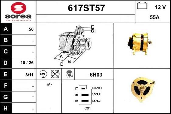 STARTCAR 617ST57 - Alternateur cwaw.fr