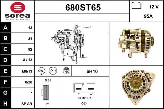 STARTCAR 680ST65 - Alternateur cwaw.fr