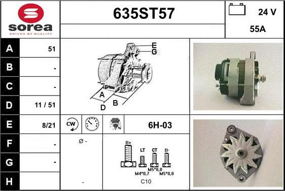 STARTCAR 635ST57 - Alternateur cwaw.fr