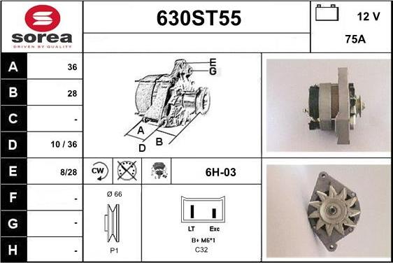 STARTCAR 630ST55 - Alternateur cwaw.fr