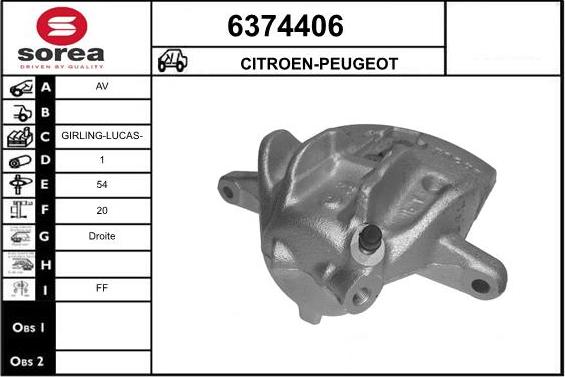 STARTCAR 6374406 - Étrier de frein cwaw.fr