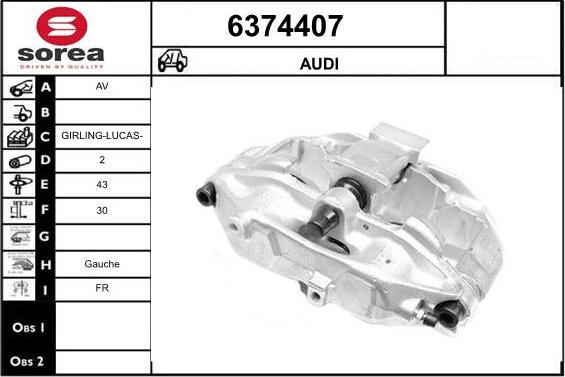 STARTCAR 6374407 - Étrier de frein cwaw.fr