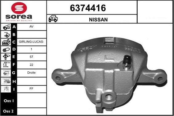 STARTCAR 6374416 - Étrier de frein cwaw.fr