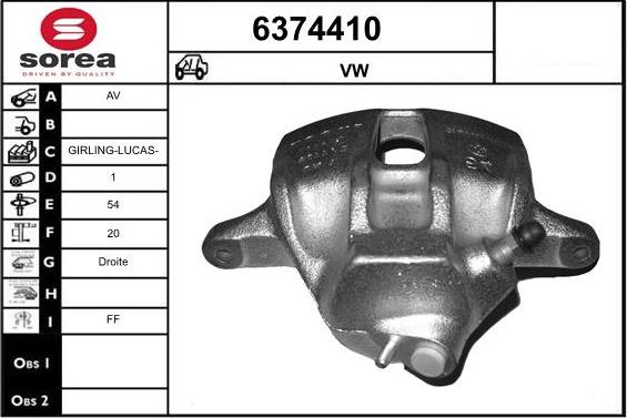 STARTCAR 6374410 - Étrier de frein cwaw.fr