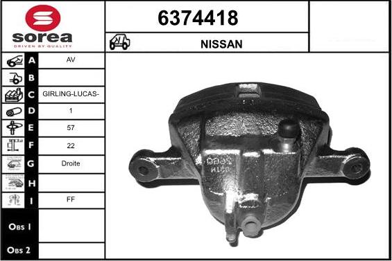 STARTCAR 6374418 - Étrier de frein cwaw.fr