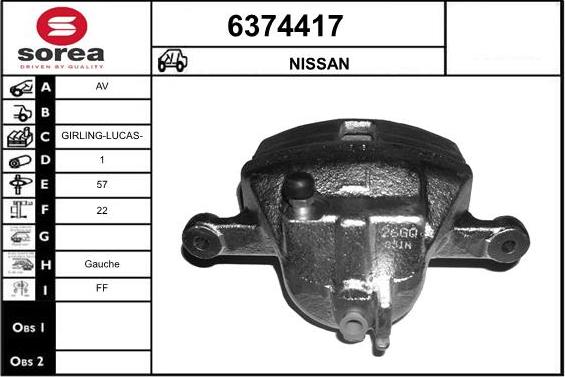 STARTCAR 6374417 - Étrier de frein cwaw.fr