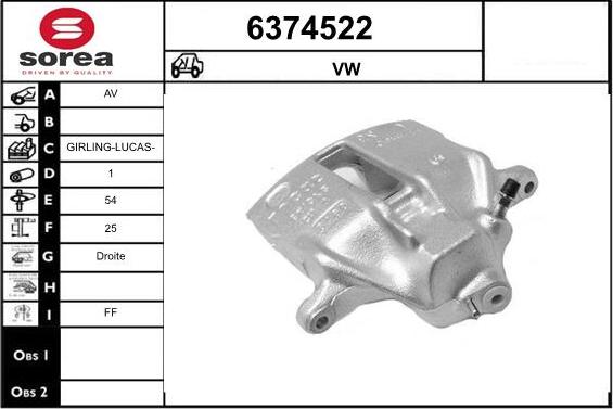 STARTCAR 6374522 - Étrier de frein cwaw.fr