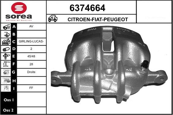 STARTCAR 6374664 - Étrier de frein cwaw.fr