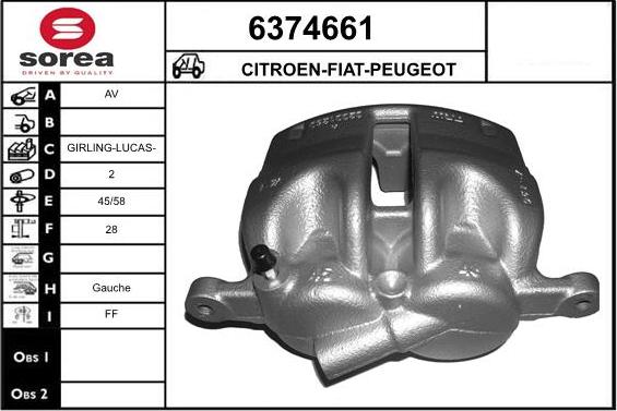 STARTCAR 6374661 - Étrier de frein cwaw.fr