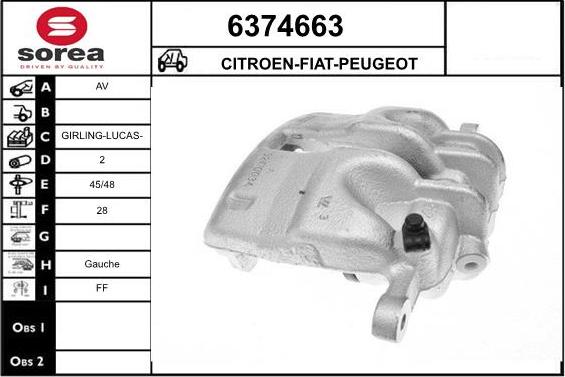 STARTCAR 6374663 - Étrier de frein cwaw.fr