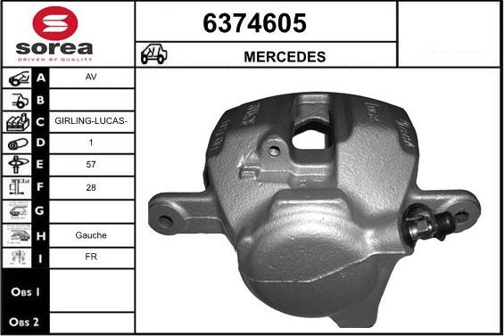 STARTCAR 6374605 - Étrier de frein cwaw.fr