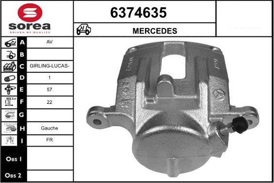 STARTCAR 6374635 - Étrier de frein cwaw.fr