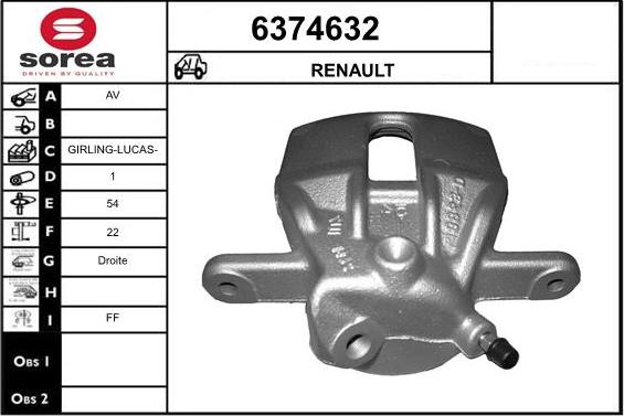 STARTCAR 6374632 - Étrier de frein cwaw.fr