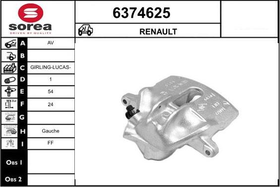 STARTCAR 6374625 - Étrier de frein cwaw.fr