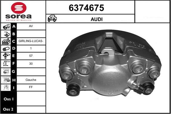 STARTCAR 6374675 - Étrier de frein cwaw.fr