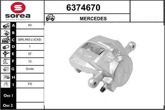 STARTCAR 6374670 - Étrier de frein cwaw.fr