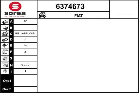 STARTCAR 6374673 - Étrier de frein cwaw.fr