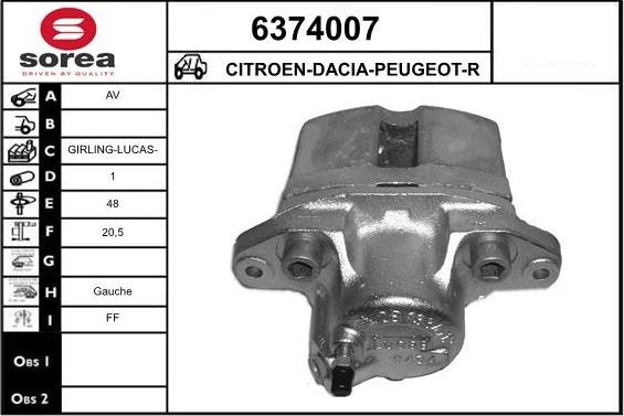 STARTCAR 6374007 - Étrier de frein cwaw.fr