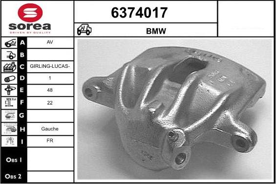 STARTCAR 6374017 - Étrier de frein cwaw.fr