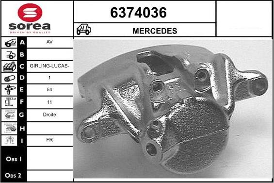 STARTCAR 6374036 - Étrier de frein cwaw.fr