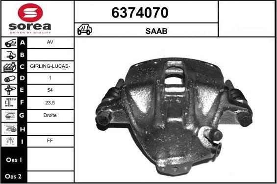 STARTCAR 6374070 - Étrier de frein cwaw.fr