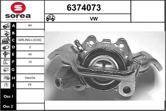 STARTCAR 6374073 - Étrier de frein cwaw.fr