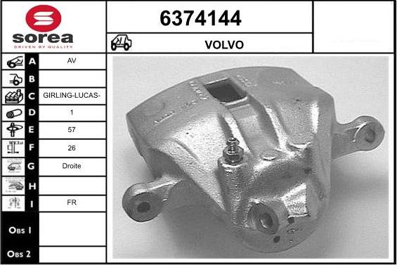 STARTCAR 6374144 - Étrier de frein cwaw.fr