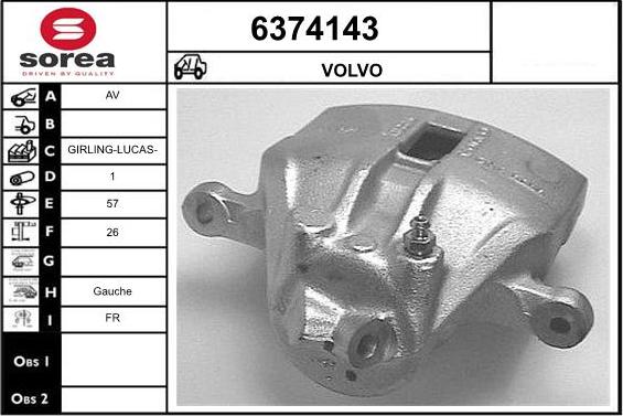 STARTCAR 6374143 - Étrier de frein cwaw.fr