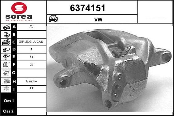 STARTCAR 6374151 - Étrier de frein cwaw.fr