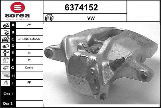 STARTCAR 6374152 - Étrier de frein cwaw.fr